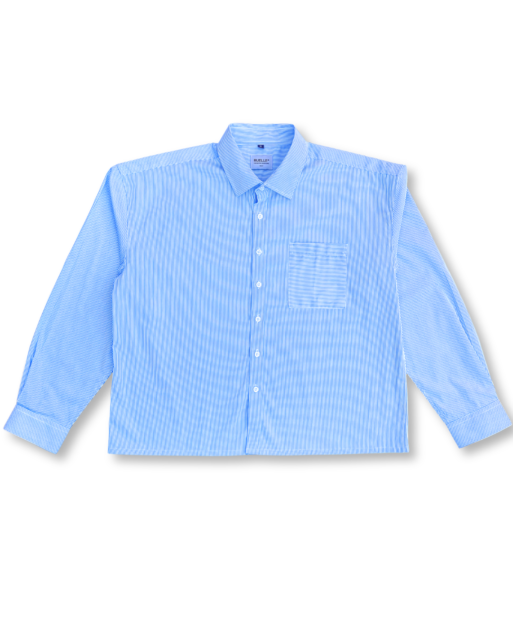 "distorted blue lines" shirt