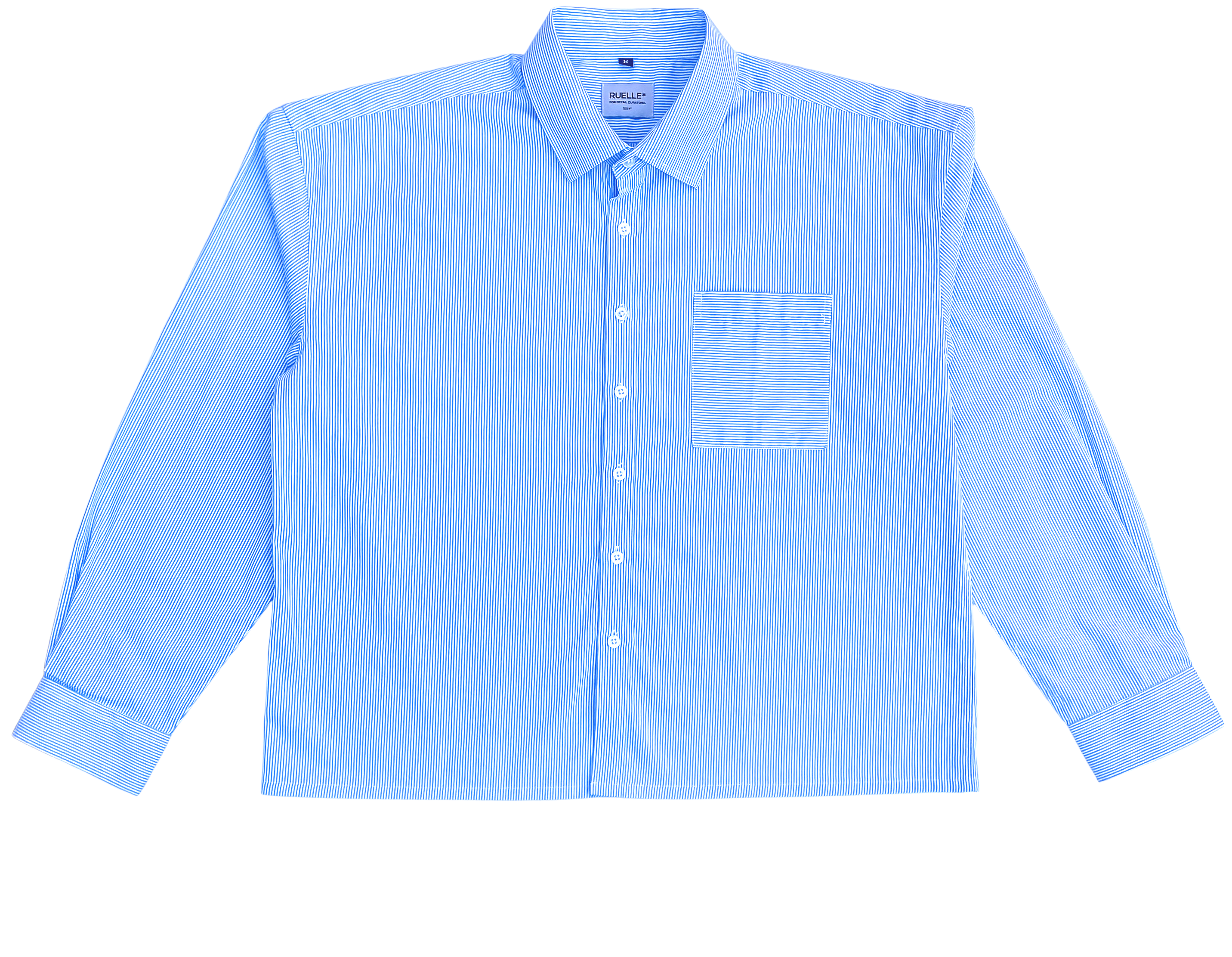 "distorted blue lines" shirt