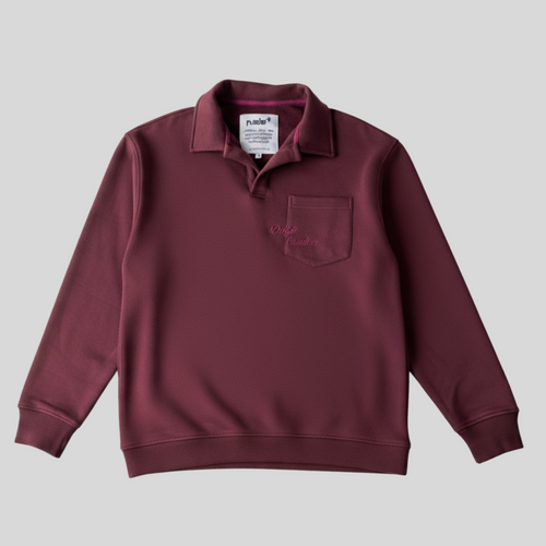 "burgundy overall" polo