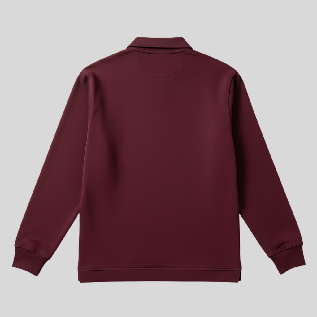 "burgundy overall" polo