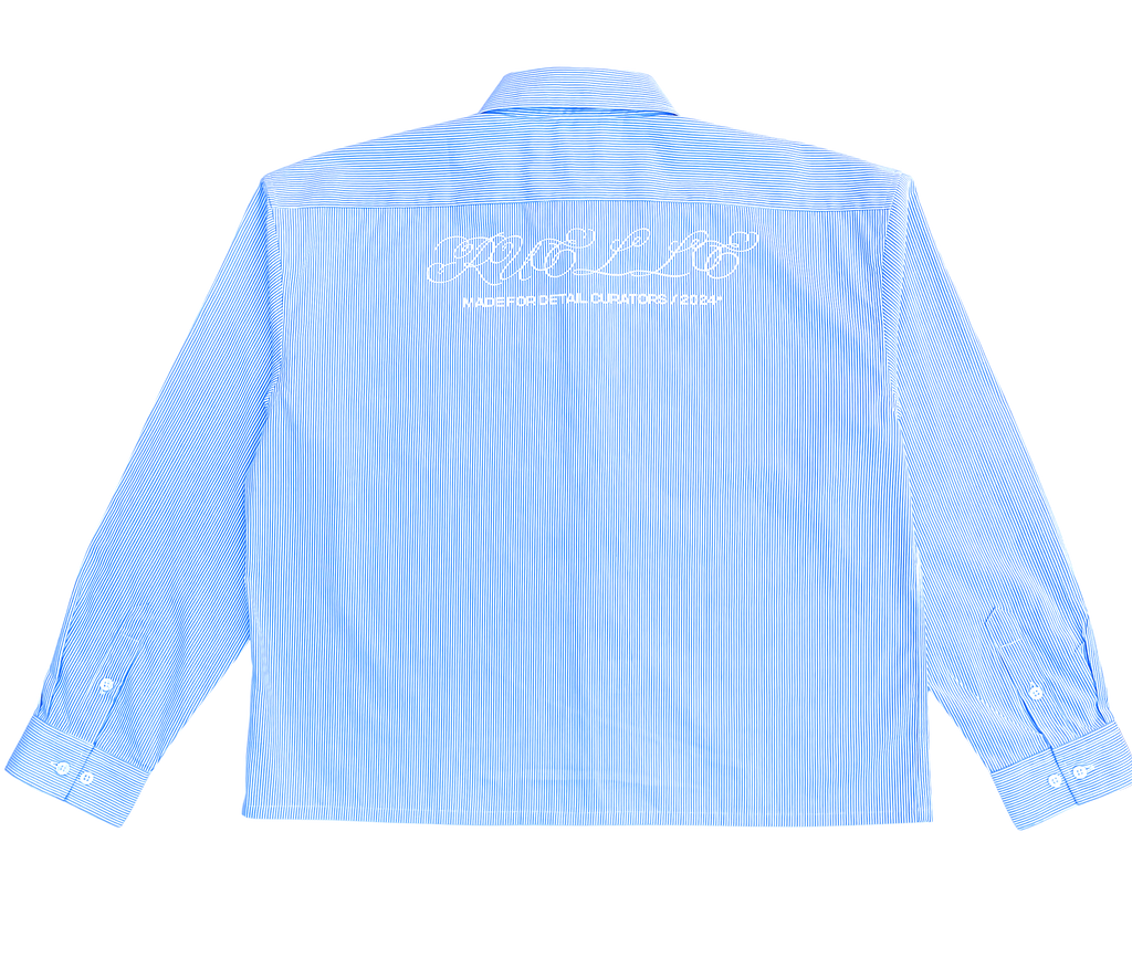 "distorted blue lines" shirt