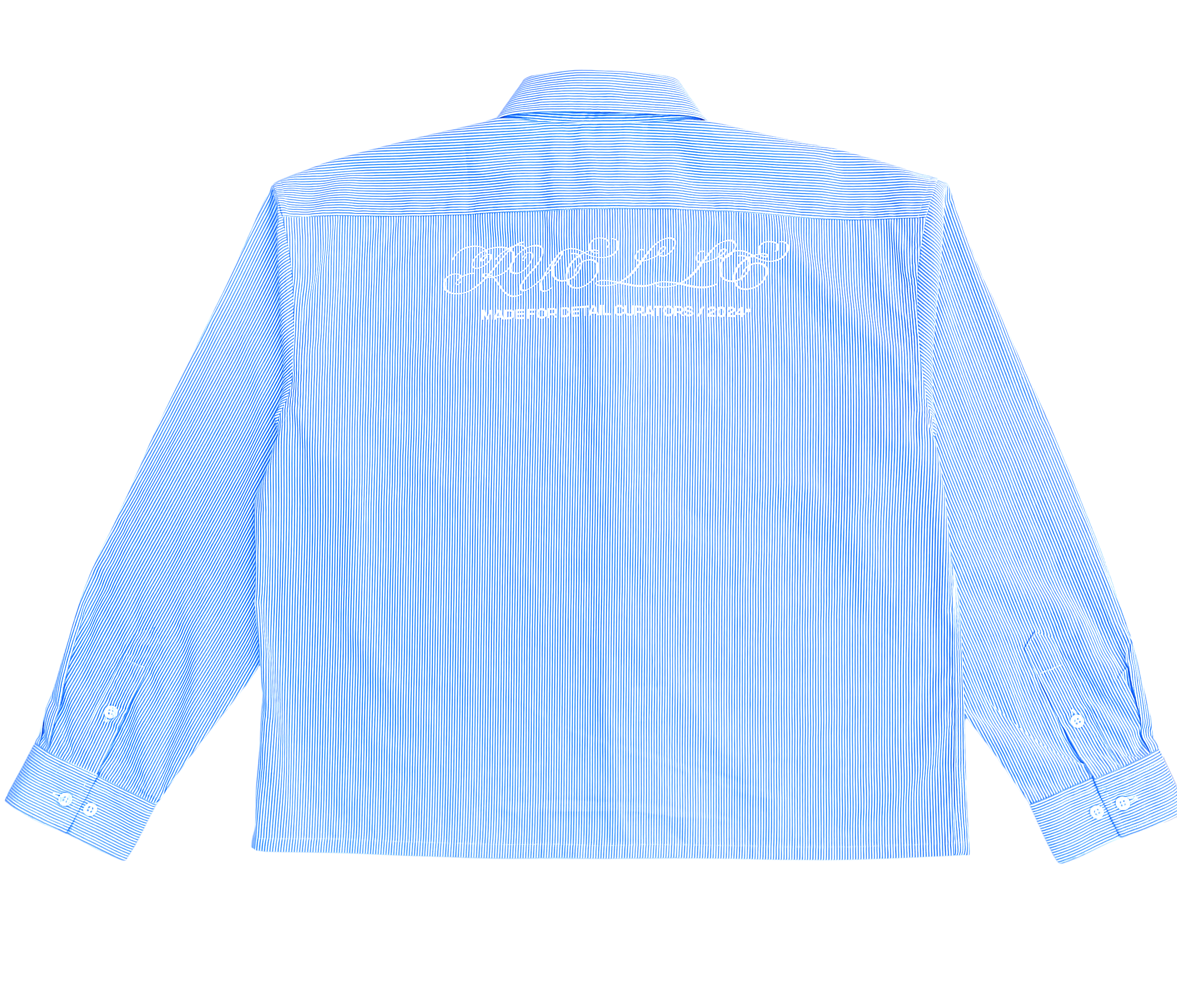 "distorted blue lines" shirt
