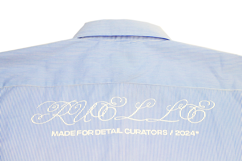 "distorted blue lines" shirt