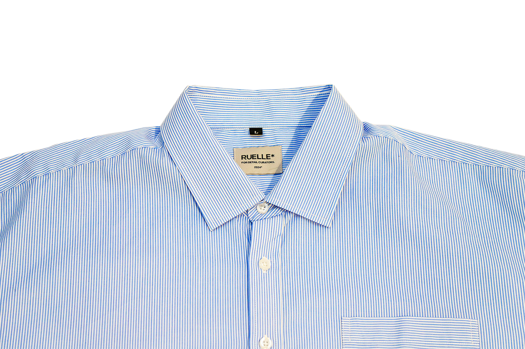 "distorted blue lines" shirt
