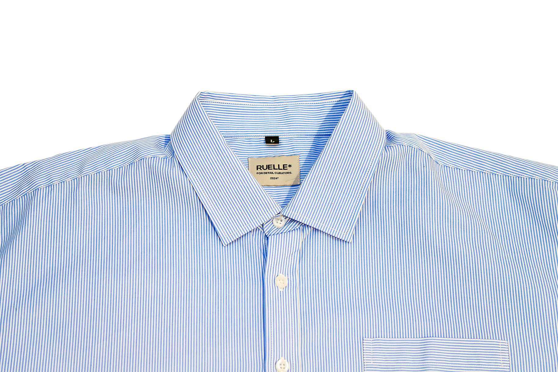 "distorted blue lines" shirt