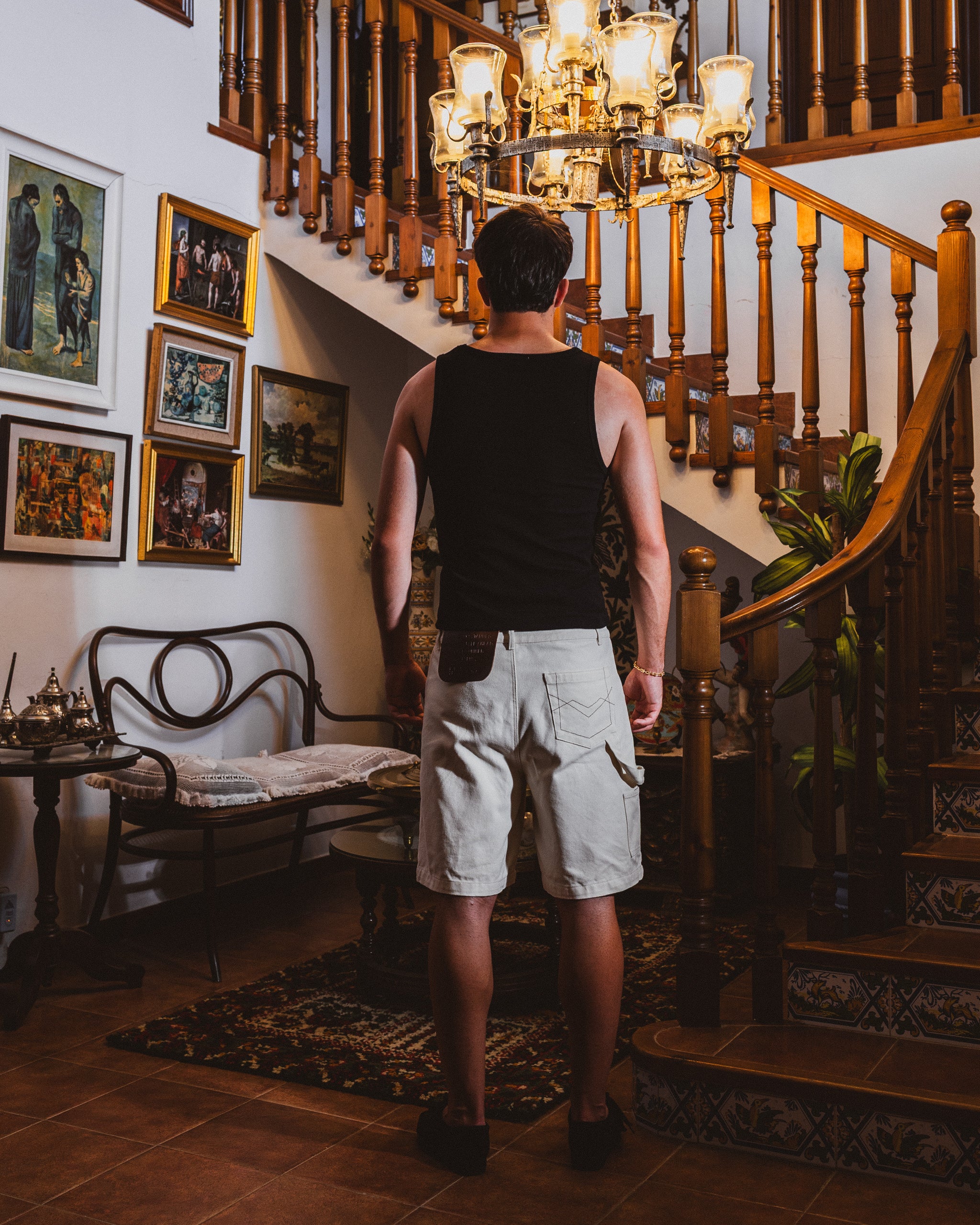 "ESSENTIALS" BLACK TANK TOP